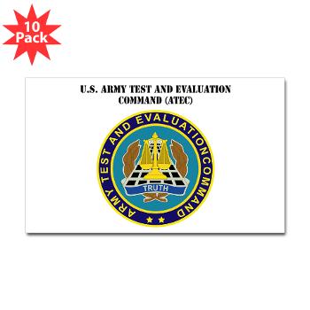 ATEC - M01 - 01 - U.S. Army Test and Evaluation Command (ATEC) with Text - Sticker (Rectangle 10 pk) - Click Image to Close