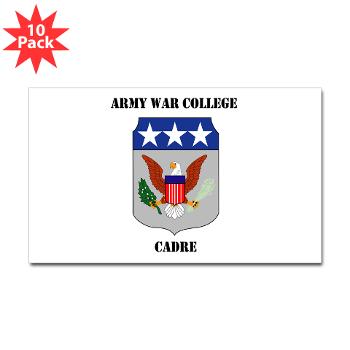AWCC - M01 - 01 - Army War College Cadre with Text Sticker (Rectangle 10 pk)