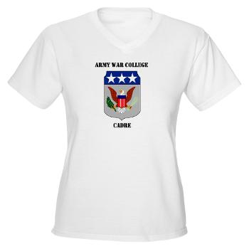 AWCC - A01 - 04 - Army War College Cadre with Text Women's V-Neck T-Shirt