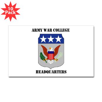 AWCH - M01 - 01 - Army War College Headquarters with Text Sticker (Rectangle 10 pk) - Click Image to Close