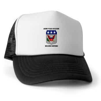 AWCH - A01 - 02 - Army War College Headquarters with Text Trucker Hat