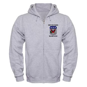 AWCH - A01 - 03 - Army War College Headquarters with Text Zip Hoodie - Click Image to Close