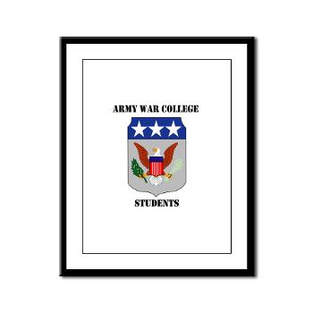 AWCS - M01 - 02 - Army War College Students with Text Framed Panel Print