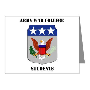 AWCS - M01 - 02 - Army War College Students with Text Note Cards (Pk of 20)