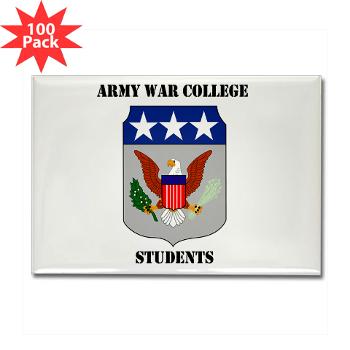 AWCS - M01 - 01 - Army War College Students with Text Rectangle Magnet (100 pack)