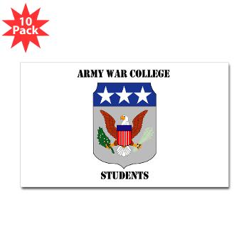 AWCS - M01 - 01 - Army War College Students with Text Sticker (Rectangle 10 pk) - Click Image to Close