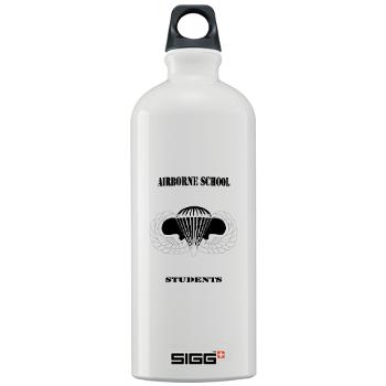Airborne - M01 - 03 - DUI - Airborne School - Cadre with Text - Sigg Water Bottle 1.0L