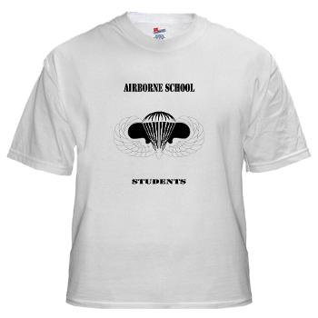 Airborne - A01 - 04 - DUI - Airborne School - Cadre with Text - White t-Shirt