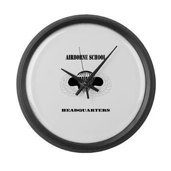 Airborne - M01 - 03 - DUI - Airborne School Cap with Text - Large Wall Clock - Click Image to Close