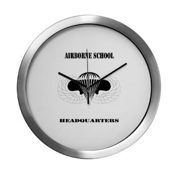Airborne - M01 - 03 - DUI - Airborne School Cap with Text - Modern Wall Clock - Click Image to Close