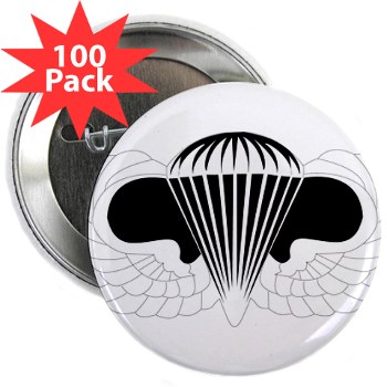 Airborne - M01 - 01 - DUI - Airborne School 2.25" Button (100 pack) - Click Image to Close