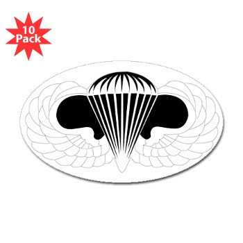 Airborne - M01 - 01 - DUI - Airborne School Sticker (Oval 10 pk)