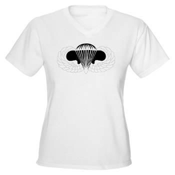 Airborne - A01 - 04 - DUI - Airborne School Women's V-Neck T-Shirt - Click Image to Close