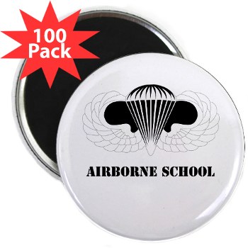 Airborne - M01 - 01 - DUI - Airborne School with Text 2.25" Magnet (100 pack)