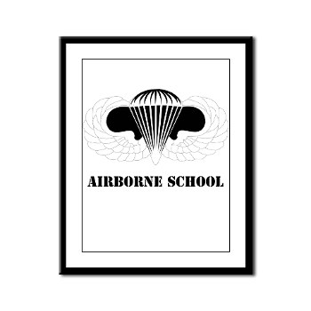 Airborne - M01 - 02 - DUI - Airborne School with Text Framed Panel Print