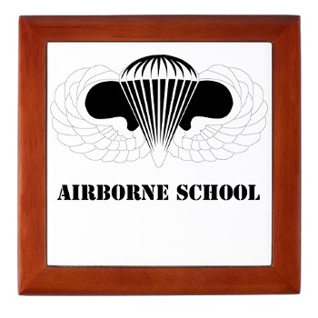 Airborne - M01 - 03 - DUI - Airborne School with Text Keepsake Box - Click Image to Close