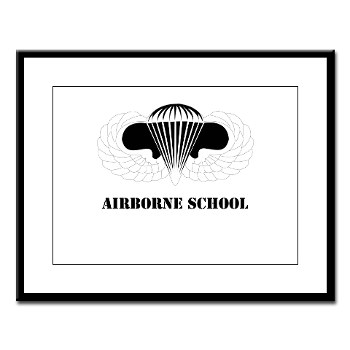 Airborne - M01 - 02 - DUI - Airborne School with Text Large Framed Print