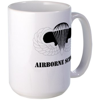 Airborne - M01 - 03 - DUI - Airborne School with Text Large Mug - Click Image to Close