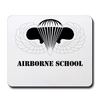 Airborne - M01 - 03 - DUI - Airborne School with Text Mousepad