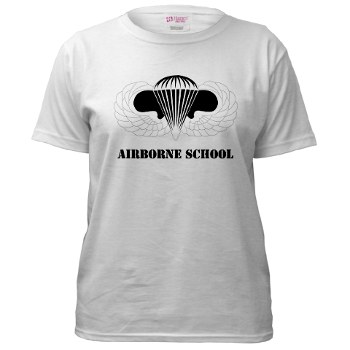 Airborne - A01 - 04 - DUI - Airborne School with Text Women's T-Shirt - Click Image to Close