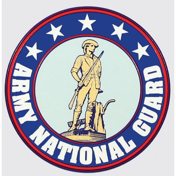 Army Decal: Army National Guard 4 inch Decal  Quantity 10