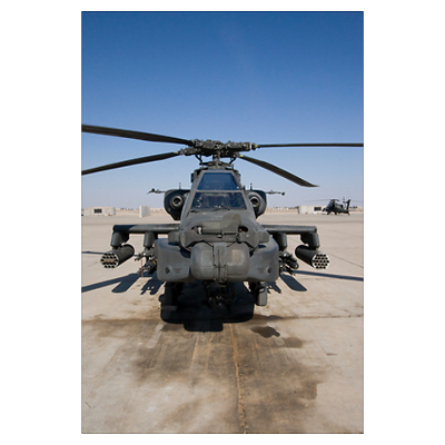 "An AH64D Apache Longbow Block III attack helicopte" Poster