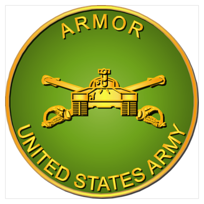 "Army - Armor Branch - Plaque Wall Art" Poster