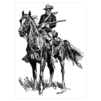 "Old Bill Cavalry Mascot" Poster
