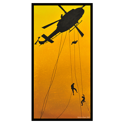 "ch-146 griffon troops rappelling" Poster