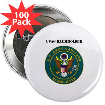 BAUMHOLDER - M01 - 01 - USAG Baumholder with Text - 2.25" Button (100 pack)