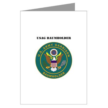 BAUMHOLDER - M01 - 02 - USAG Baumholder with Text - Greeting Cards (Pk of 10)