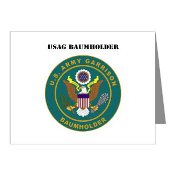 BAUMHOLDER - M01 - 02 - USAG Baumholder with Text - Note Cards (Pk of 20)