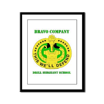 BCDSS - M01 - 02 - DUI - Bravo Co - Drill Sgt School with Text Framed Panel Print