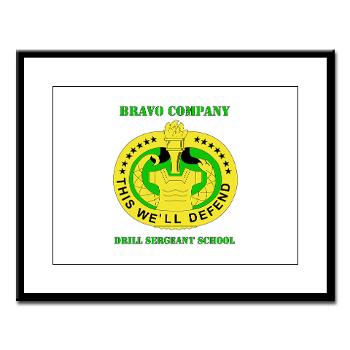 BCDSS - M01 - 02 - DUI - Bravo Co - Drill Sgt School with Text Large Framed Print