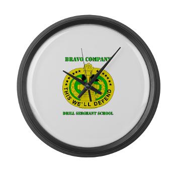 BCDSS - M01 - 03 - DUI - Bravo Co - Drill Sgt School with Text Large Wall Clock