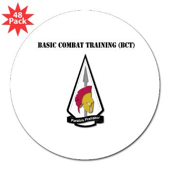 BCT - M01 - 01 - Basic Combat Training (BCT) with Text - 3" Lapel Sticker (48 pk)