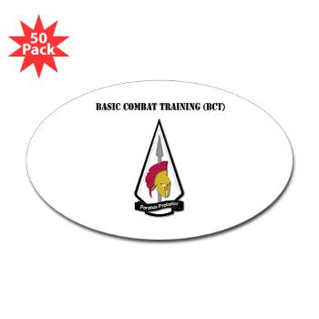 BCT - M01 - 01 - Basic Combat Training (BCT) with Text - Sticker (Oval 50 pk)