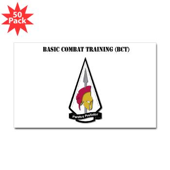 BCT - M01 - 01 - Basic Combat Training (BCT) with Text - Sticker (Rectangle 50 pk)