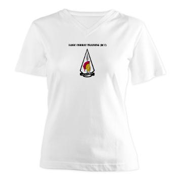 BCT - A01 - 04 - Basic Combat Training (BCT) with Text - Women's V-Neck T-Shirt