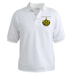 BHHTS - A01 - 04 - DUI - Brigade Headquarters Headquarters Troop - "Saber" with Text Golf Shirt