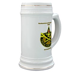 BHHTS - M01 - 03 - DUI - Brigade Headquarters Headquarters Troop - "Saber" with Text Stein