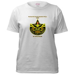 BHHTS - A01 - 04 - DUI - Brigade Headquarters Headquarters Troop - "Saber" with Text Women's T-Shirt