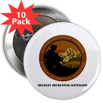 BRB - M01 - 01 - DUI - Beckley Recruiting Bn with Text 2.25" Button (10 pack)