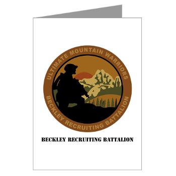 BRB - M01 - 02 - DUI - Beckley Recruiting Bn with Text Greeting Cards (Pk of 20)