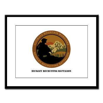 BRB - M01 - 02 - DUI - Beckley Recruiting Bn with Text Large Framed Print