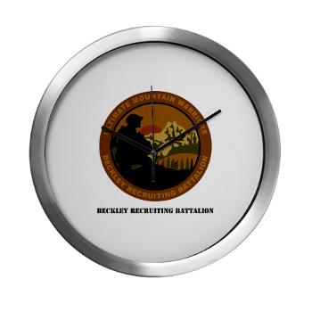 BRB - M01 - 03 - DUI - Beckley Recruiting Bn with Text Modern Wall Clock - Click Image to Close