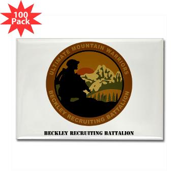 BRB - M01 - 01 - DUI - Beckley Recruiting Bn with Text Rectangle Magnet (100 pack)