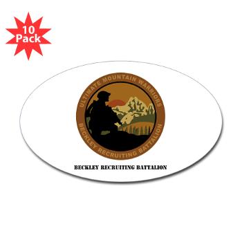 BRB - M01 - 01 - DUI - Beckley Recruiting Bn with Text Sticker (Oval 10 pk) - Click Image to Close