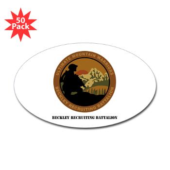 BRB - M01 - 01 - DUI - Beckley Recruiting Bn with Text Sticker (Oval 50 pk)