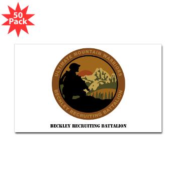 BRB - M01 - 01 - DUI - Beckley Recruiting Bn with Text Sticker (Rectangle 50 pk) - Click Image to Close